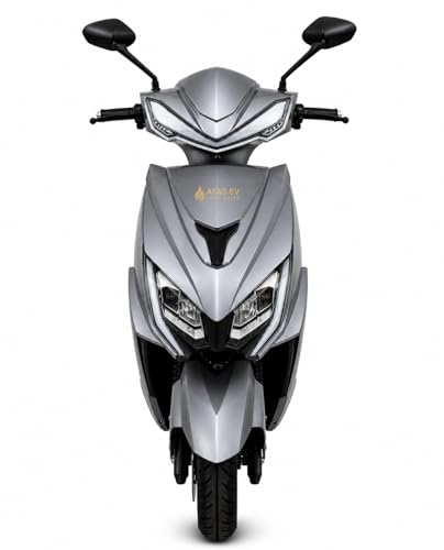 Image of Nozzel Electric Scooter, 60V 30Ah Battery Lead Acid, 45 km /h Speed, 70+ KM Range, Remote Lock, Anti-Theft Brake, Low Maintenance (Grey)