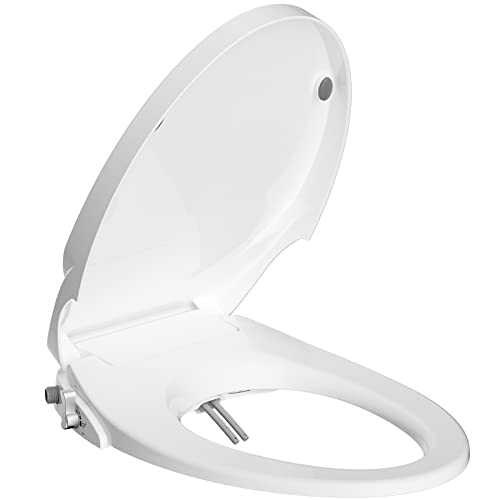 New Product Hibbent Bidet Toilet Seat,Bidet Toilet Attachment,Elongated Toilet Seat with Separated Self Clean Knob,Bidet Parts,Non-Electric Dual Nozzles,Bidet Sprayer,ON/OFF Metal T Adapter Included (SC206) Authentic Crazy Deals Hibbent Bidet Toilet Seat,Bidet Toilet Attachment,Elongated Toilet Seat with Separated Self Clean Knob,Bidet Parts,Non-Electric Dual Nozzles,Bidet Sprayer,ON/OFF Metal T Adapter Included (SC206)