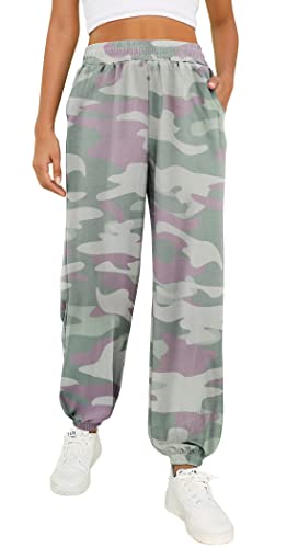 Saloogoe Camo Pants For Women High Waisted Sweatpants Comfy Lounge Trousers Camouflage Xl #TOP1