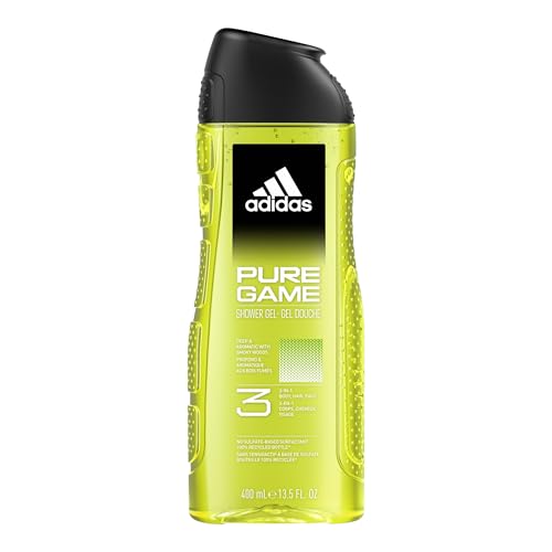 CONFETTIWOW adidas - Pure Game 3-in-1 Shower Gel & Shampoo for Men 400ml