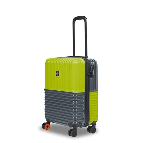 Image of Nasher Miles Istanbul Hard-Sided ABS and PC Cabin Luggage 20 inch | 55cm | 8 Wheels Small Trolley Bag for Travel | Suitcase (Lime Green Olive)