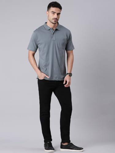 Image of Classic Polo Men's Half Sleeve Polo Neck Authentic Fit Solid Cotton T-Shirt