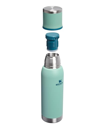 Image of Stanley Adventure-To-Go Vacuum Bottle 25 oz | Wide Mouth with Leakproof Cup Lid | Keep Drinks Hot or Cold | Packable for Travel | Insulated Stainless Steel Thermal Bottle | BPA-Free | Spring Green