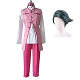 Unbreakble Diamond Rohan Kishibe Pink Cosplay Costume Outfits Full Set for Men Women (Wig)