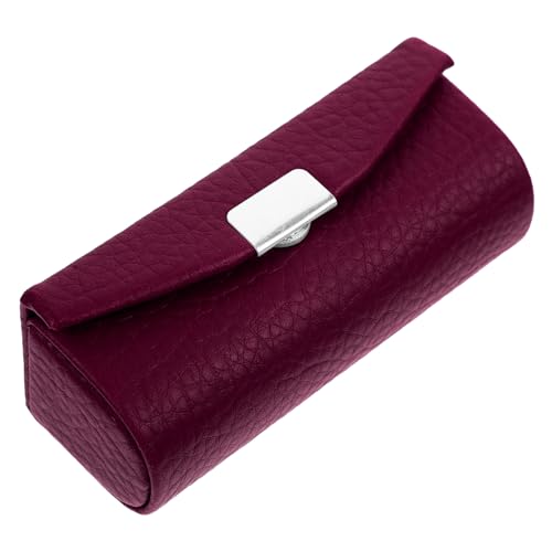 LALADEFIEE レザー製ミラー付き口紅ケース 小型リップスティック収納ボックス ポータブル口紅ホルダー 軽量耐久 バレンン 対応