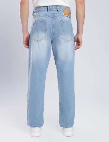 Image of INKD Men's Relaxed Fit Jeans - 100% Cotton | Jeans for Men | Mid-Rise | Pants for Men | Comfortable Dailywear