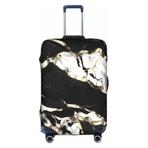 Housse de valise marbrée chic et extensible, protection durable pour grands bagages