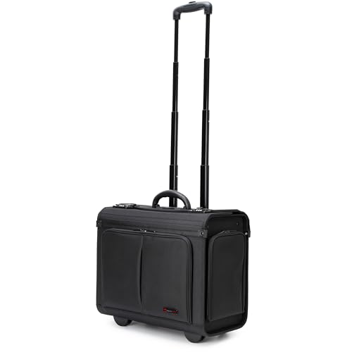 Alpine Swiss Rolling Briefcase Work Overnight Travel Bag Dual Locks Carry on Business Attache Case Black by Alpine Swiss - Image 5