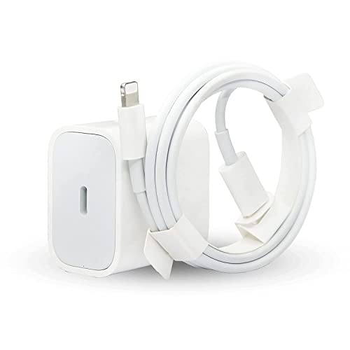 Image of Original 20W Fast Pd Type C Adaptor Charger with Fast Charging Cable for iPhone 12 12 Pro 12 Mini 12 Pro Max 11 Xs Xr X 8 Plus - White with Warranty
