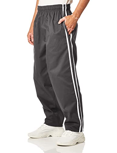 Chef Code Men's Traditional Baggy Chef Pant With Athletic Double Piping, Charcoal, Medium #TOP2