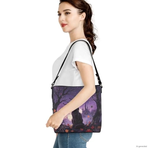 Image of HUGS IDEA Boho Bags for Women Leather Handbag Shoulder Bucket Crossbody Purse