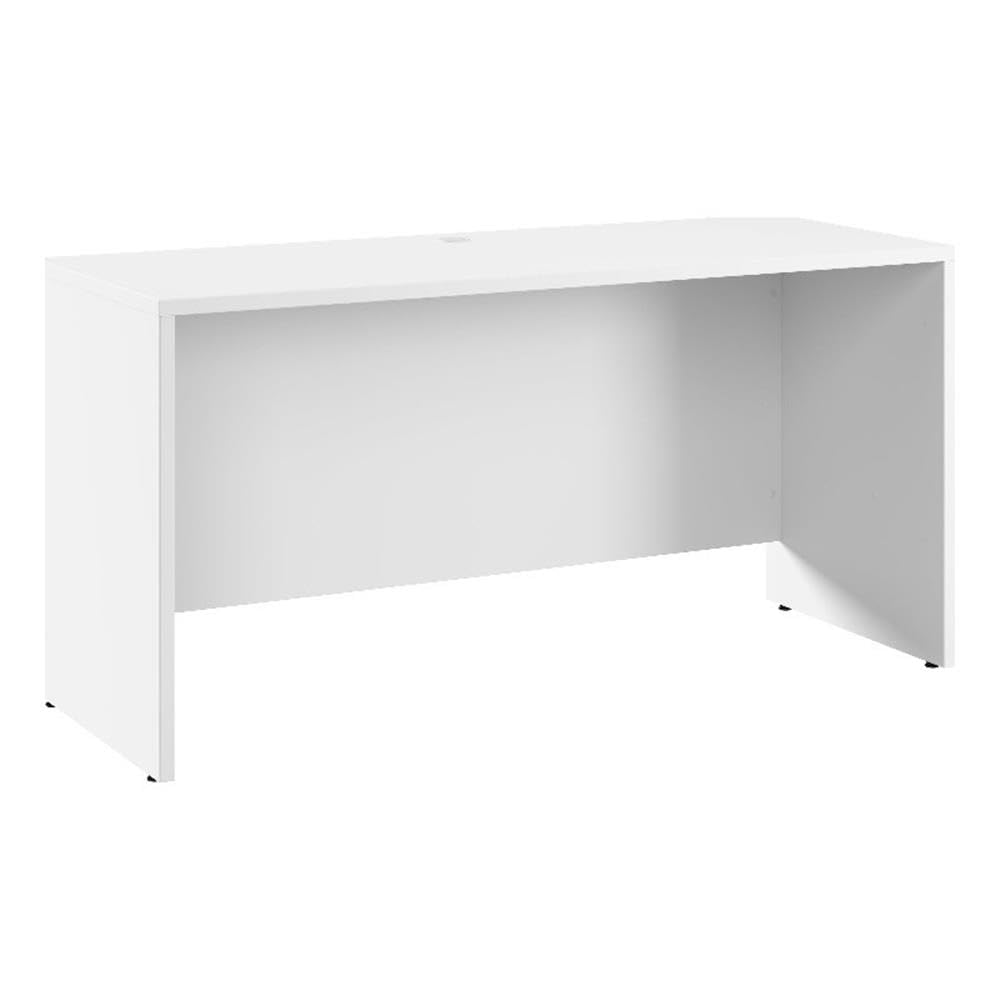 Bush Business Furniture Hampton Heights 60W x 24D Credenza Desk in White, Computer Table for Home Office or Professional Workspace