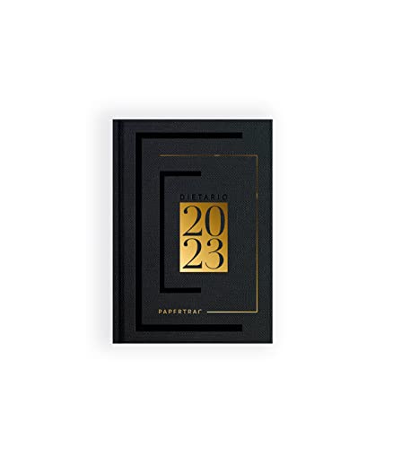 PaperTrac -Black - Huitième régime - Page - 416 pages - Couverture rigide - Mesures: 12,5 x 17,5 cm - Ruban à double enregistrement (noir) Cover