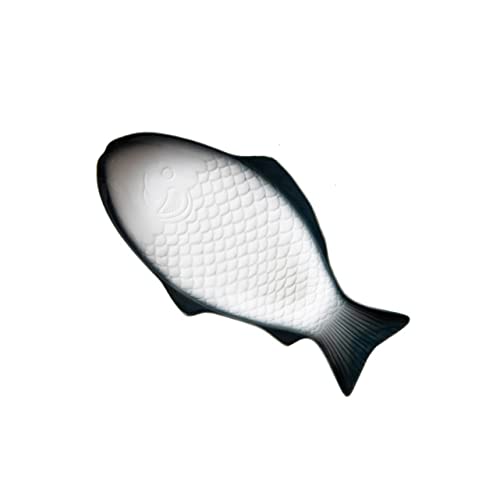 VALICLUD Bandeja De Cerámica Para Servir Pescado 28 Cm Color Verde Oscuro Plato De Comida De Cerámica Multifuncional Para Cenas Familiares y Reuniones