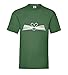 T-shirt en forme de cœur de livre pour homme - Vert - X-Large