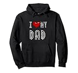 festa del papà proud kids i heart my dad family love daddy felpa con cappuccio