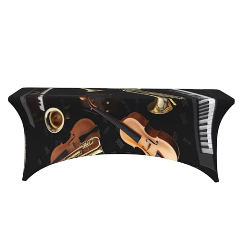 Nappe instruments de musique lavable et infroissable pour table extensible - 3