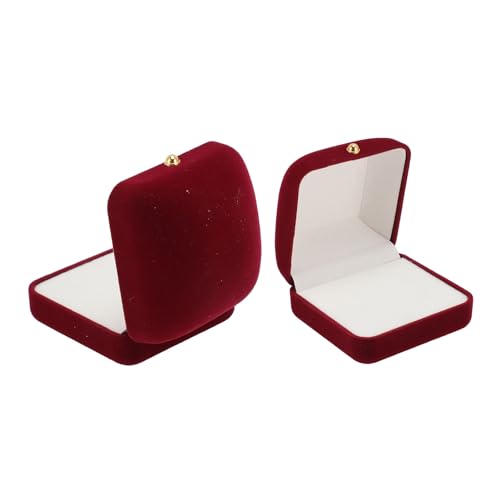 Aksamitne Pudełko na Biżuterię, Stylowe Eleganckie Aksamitne Etui Podróżne na Biżuterię na Zaręczyny, Urodziny i Rocznice ślubu(Zestaw pudełkowy)