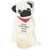 グリーティングライフ 2026年 カレンダー アニマルダイカット ミニ パグ 卓上 C-1701-ET