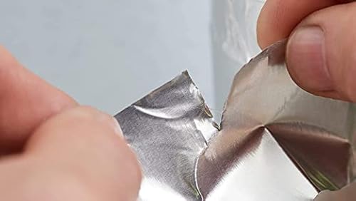 Aluminiumband - Tesa 60672 - Metallisches Dichtband Für Hohe Und Niedrige Temperaturen, Wasser- Und Dampfdicht, Gasbeständig, Robust, Geeignet Für Dauerhafte Reparaturen (50 mm x 10 m)