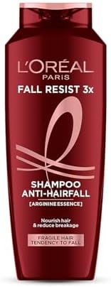 L'Oreal Paris Anti-Hair Fall Shampoo, Reinforcing & Nourishing for Hair Growth, For Thinning & Hair Loss, With Arginine Essence and Salicylic Acid, Fall Resist 3X, 340ml