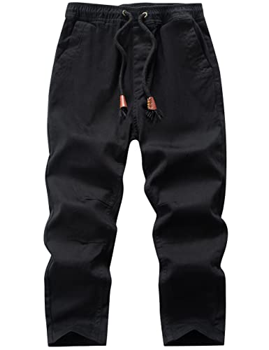 WIYOSHY Einfarbige Chinohose für Jungen mit Kordelzug und elastischer...