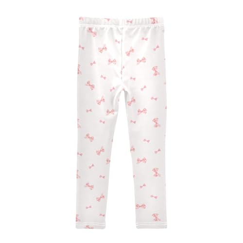 Watercolor Bow Girls Leggings,Workout Leggings for Girls Toddler Athletic Leggings Size for 3-10T2