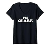 Photo Gallery donna sono clare, mi chiamo clare, sono clare, personalizzato maglietta con collo a v Photo Gallery donna sono clare, mi chiamo clare, sono clare, personalizzato maglietta con collo a v