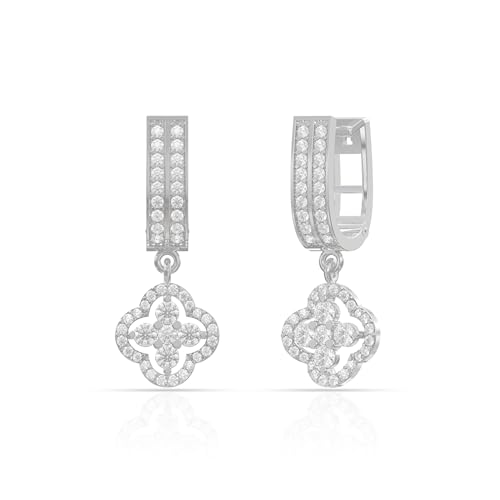 Image of 925 Sterling Silver Long Earrings for Women | Lightweight Drop Dangler Earrings | Hypoallergenic Rhodium Plated Anti-Tarnish Silver Jewellery | Daily & Office Wear | Gift for Wife, Girlfriend, Mother, Sister | Birthday, Anniversary, Rakhi