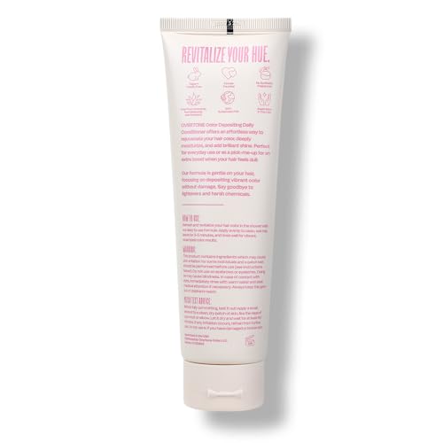 Image of Overtone Daily Color Depositing Conditioner for Hair, Cotton Candy Pink:Temporary Pigment with Shea, Coconut & Avocado Oils, Hydrating, Vegan & Cruelty-Free, All Hair Types, 4.5oz.