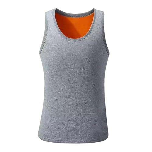 ZYXTIM Men's Cotton Fleece Warm Tank Tops Sherpa Lined Sleeveless Vest Oversize Winter Base Layer Sweater Plus Size for Women