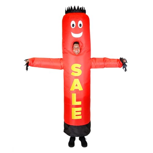 Image of LookOurWay Inflatable Tube Man Costume - Wacky Wavy Arm Guy Funny Inflatable Halloween Costume