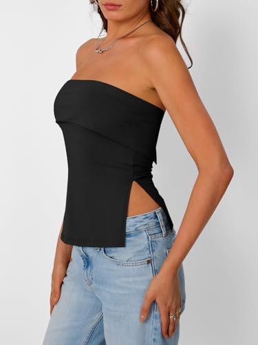 Trendy Queen Going Out Tops for Women Summer Spring Tube Tops Cute Off The Shoulder Backless Corset Teen Girls Y2k Clothes3