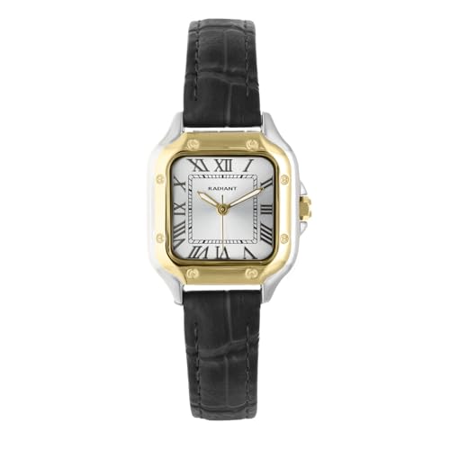 Montre bracelet cuir noir femme cadeau idéal avec pile incluse