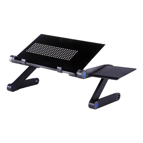 Escritorio para ordenador portátil – Mesa de cama de aleación de aluminio para ordenador portátil con soporte mejorado | Portability Advantage Soporte para libro de regazo | Bandeja de desayuno para