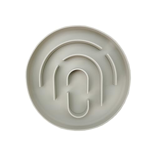 Ciotole per cani in ceramica con alimentazione lenta, 0,6 tazze, per cani e gatti di piccola taglia, ciotola per labirinto, 15,2 cm, (bianco, 15 x 15 cm)