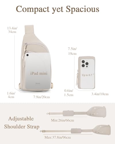 Image of Sling Bag Nylon Crossbody Bags for Women with Anti-theft RFID Blocking Pocket Cross Body Purse Adjustable Shoulder Strap