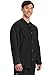 Cherokee Men’s Scrub Jacket Snap Front Medical with 3 Pockets, Knit Cuffs, Soft Fade Resistant 2-Way Stretch - WW360, S, Black