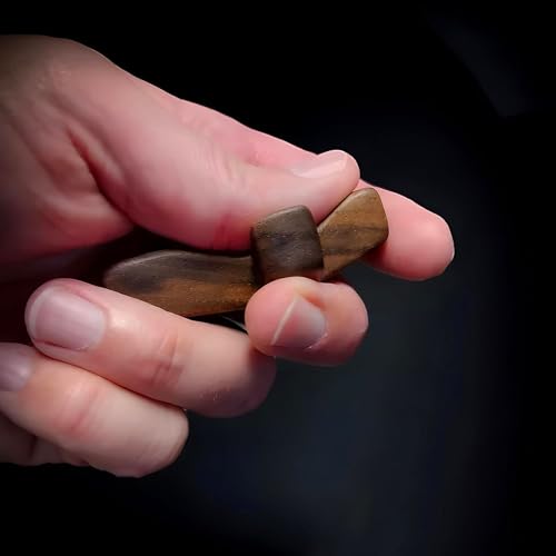 Image of Wooden Cross Fidget Wood Prayer Pocket Cross My Heart Encouragement Gift for Children and Adults(Black 3pcs)