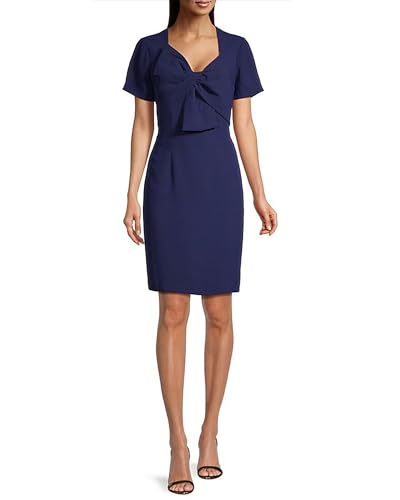 by Shani Crepe Dress with Bow Detail at Bodice