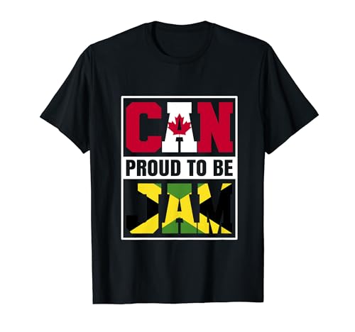 Proud to be Canadian Jamaican Roots Canada Jamaica Heritage T-Shirt