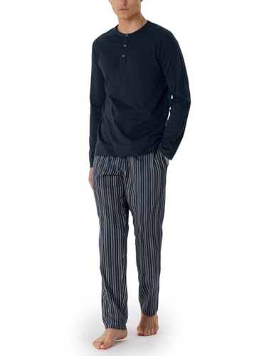 Pyjama long Schiesser en coton pour des soirées cocooning et nuits sereines