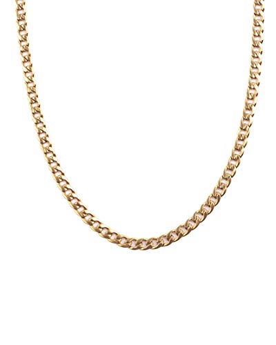 Purelei Link Collier en acier inoxydable doré à l'or fin 18k