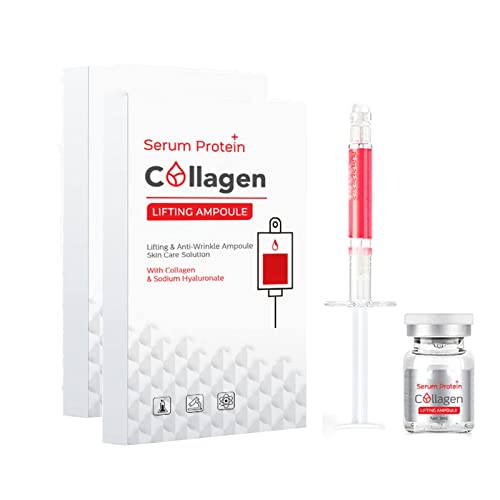 Flysmus Serum Protein Collagen Lifting Ampolla, antienvejecimiento, reafirmante sérum proteico, suero facial envejecido, suero reparador de arrugas, suero tensor de la piel para la cara, reduce las