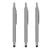Precision Touch(TM) Retractor Pro Stylus Touch Pen for Apple iPad 2/3/4/Air/Mini, iPhone 4/5/6/6 Plus, Galaxy S3/S4/S5/S6, Galaxy Tab, Kindle Fire, Google Nexus HTC (Silver) (3 PACK)