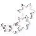Snowflake Cutter Set - Frozen Snowflake Shaped Stainless Steel Mold Cookie Cutter for Fondant and Cookies - 5 Different Sizes - Great for Christmas and Winter Holiday