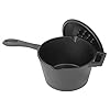 Bayou Classic 7448 2.5-qt Cast Iron Covered Sauce Pot Features Self-Basting Domed Lid Perfect For Reducing Sauces Simmering Soups or Boiling Eggs