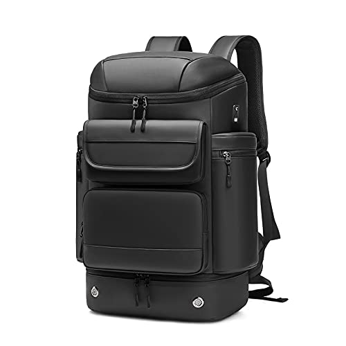Men large capacity travel backpack ,50L waterproof hiking trekking Backpack With separate shoe bag ,17 inch Business Laptop Backpack