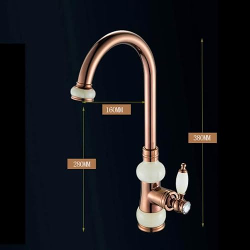 Robinets d'eau dorés hauts pour sublimer votre vasque à poser moderne - 6