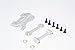 GPM For Tamiya DT-03 Upgrade Parts Aluminium Adjustable Wing Mount - 1 Set Silver
